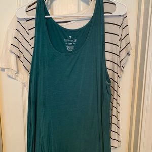 Long blue tank top A&E xl